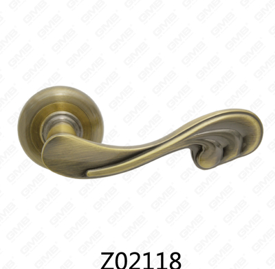 ידית דלת רוזטת אלומיניום מסגסוגת אבץ של Zamak עם רוזטה עגולה (Z02118)