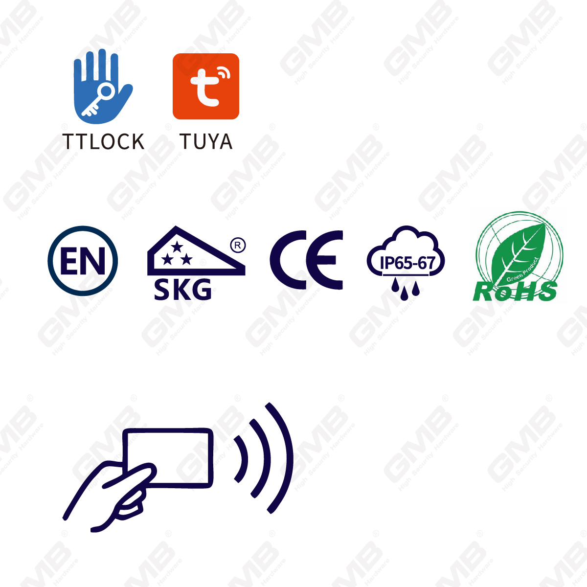 צילינדר אלקטרוני של סיסמא NFC SMART NFC ביומטרי צילינדר אלקטרוני (3A03)