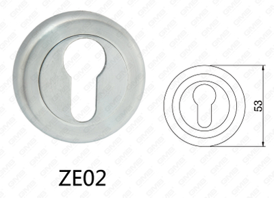 ידית דלת דלת אלומיניום מסגסוגת אבץ Zamak עגולה (ZE02)