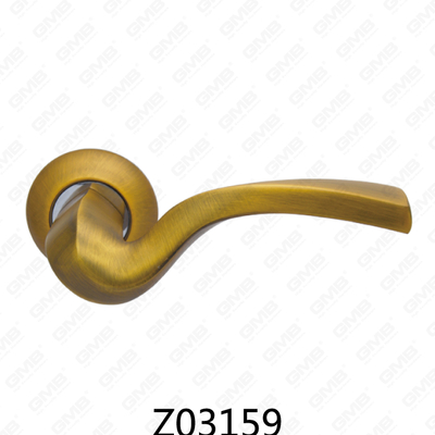 ידית דלת רוזטת אלומיניום מסגסוגת אבץ של Zamak עם רוזטה עגולה (Z02159)