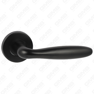 צבע שחור באיכות גבוהה עיצוב סגנון מודרני #304 ידית דלת נירוסטה ידית מנוף ורד עגול (GB03-59)