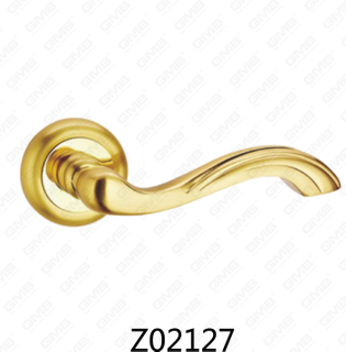 ידית דלת רוזטת אלומיניום מסגסוגת אבץ של Zamak עם רוזטה עגולה (Z02127)