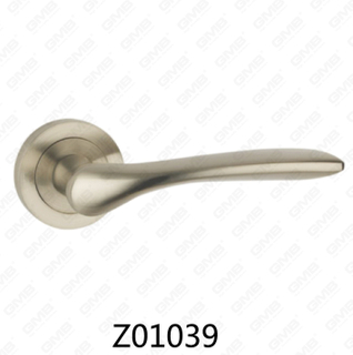 ידית דלת רוזטת אלומיניום מסגסוגת אבץ של Zamak עם רוזטה עגולה (Z01039)