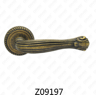ידית דלת רוזטת אלומיניום מסגסוגת אבץ של Zamak עם רוזטה עגולה (Z09197)
