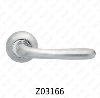 ידית דלת רוזטת אלומיניום מסגסוגת אבץ של Zamak עם רוזטה עגולה (Z02166)
