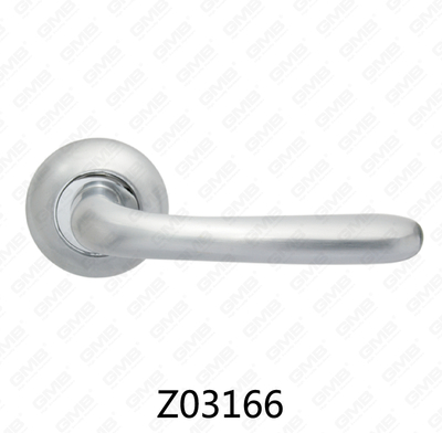 ידית דלת רוזטת אלומיניום מסגסוגת אבץ של Zamak עם רוזטה עגולה (Z02166)